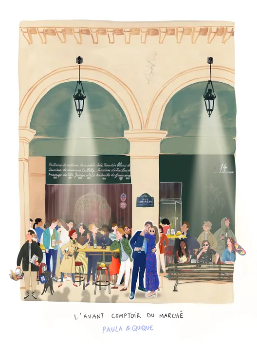 L'avant comptoir du marché, dessin